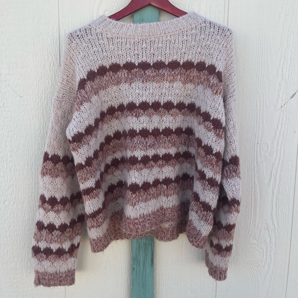 Elsamanda Medium Sweater Made in Italy Alpaca Wool Mohair Blend Knit Pullover